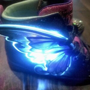 Skechers Girl's Sneakers with Glowing Blue and Pink Accents, New, Never Worn